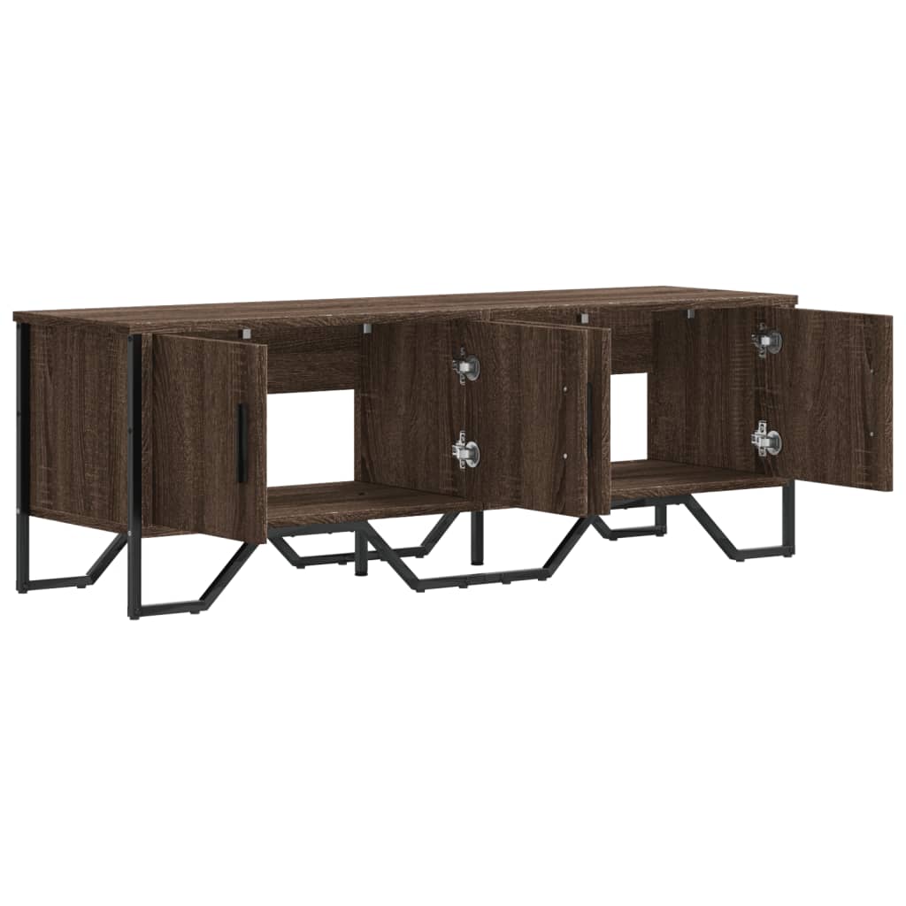 Meuble TV chêne marron 122x34x41 cm bois d'ingénierie - XIOS