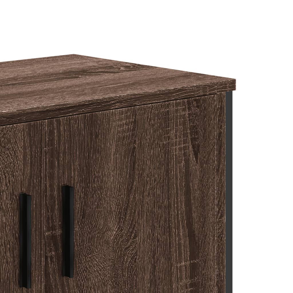Meuble TV chêne marron 122x34x41 cm bois d'ingénierie - XIOS
