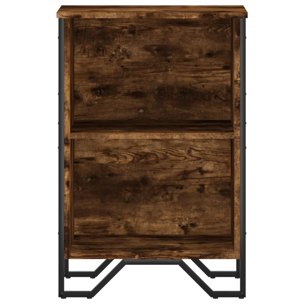 Bibliothèque chêne fumé 50x31x74,5 cm bois d'ingénierie - XIOS