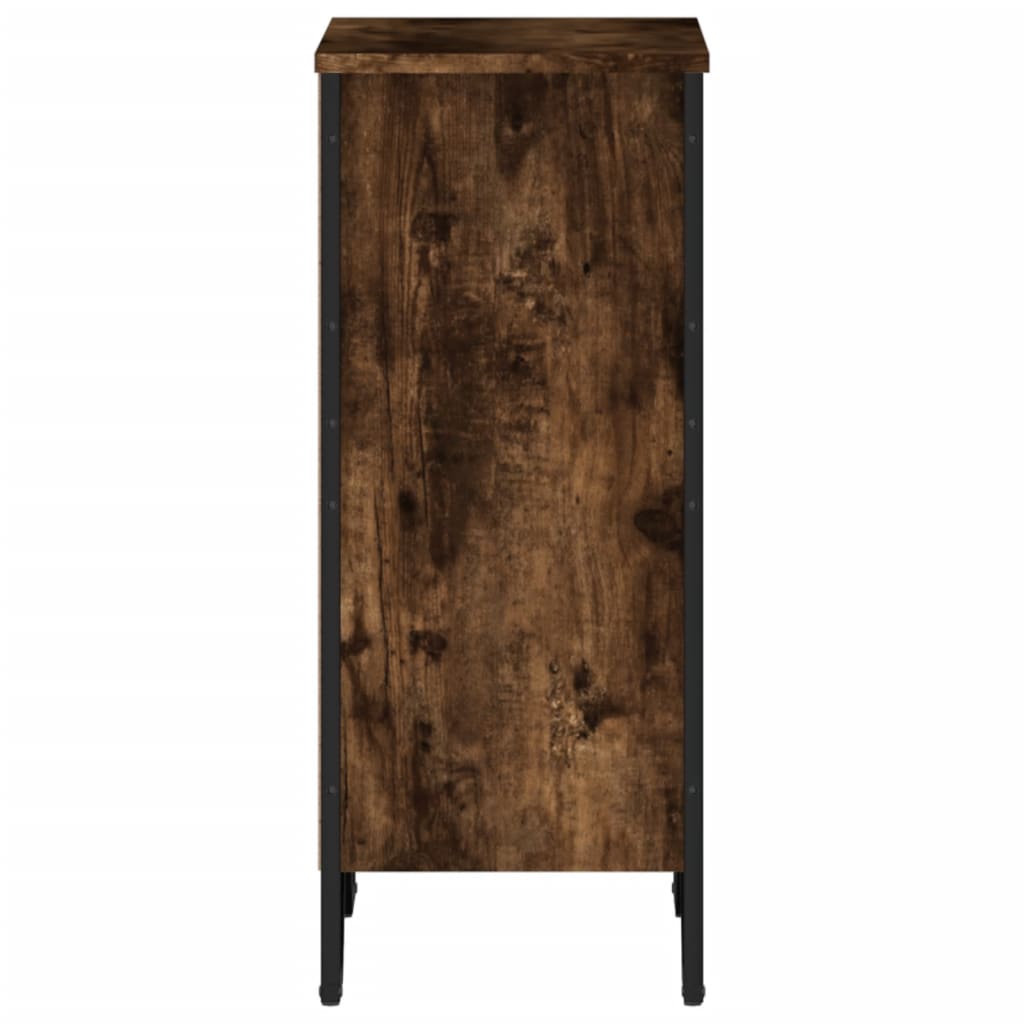 Bibliothèque chêne fumé 50x31x74,5 cm bois d'ingénierie - XIOS