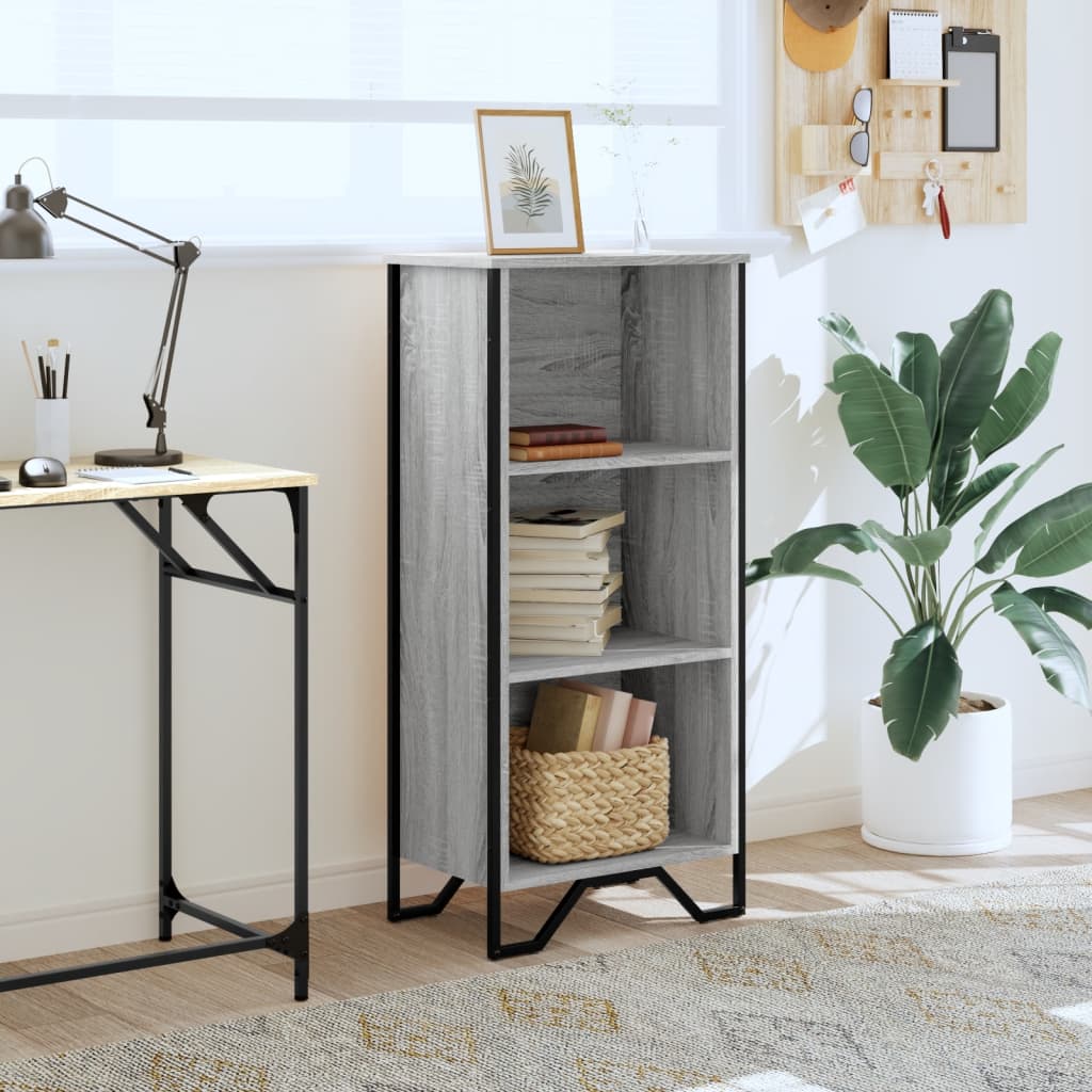 Bibliothèque sonoma gris 50x31x106 cm bois d'ingénierie - XIOS