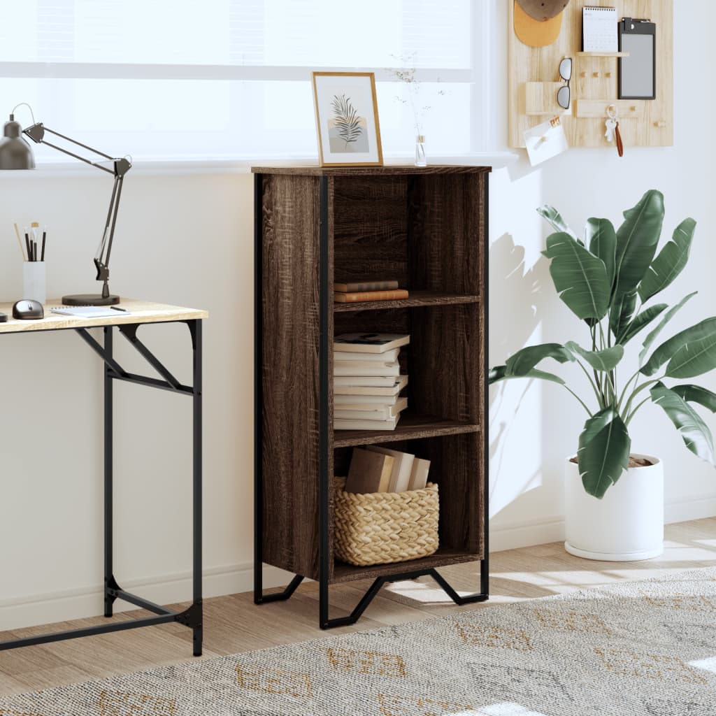 Bibliothèque chêne marron 50x31x106 cm bois d'ingénierie - XIOS