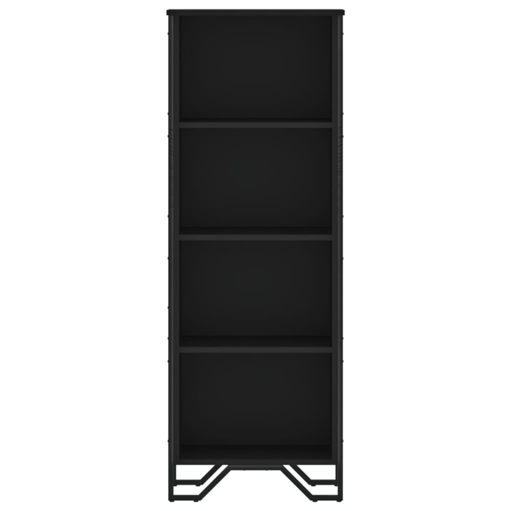 Bibliothèque noir 50x31x137,5 cm bois d'ingénierie - XIOS