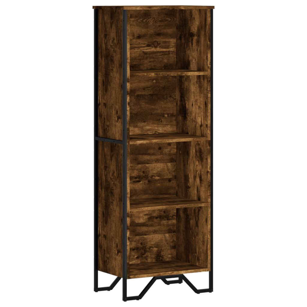 Bibliothèque chêne fumé 50x31x137,5 cm bois d'ingénierie - XIOS
