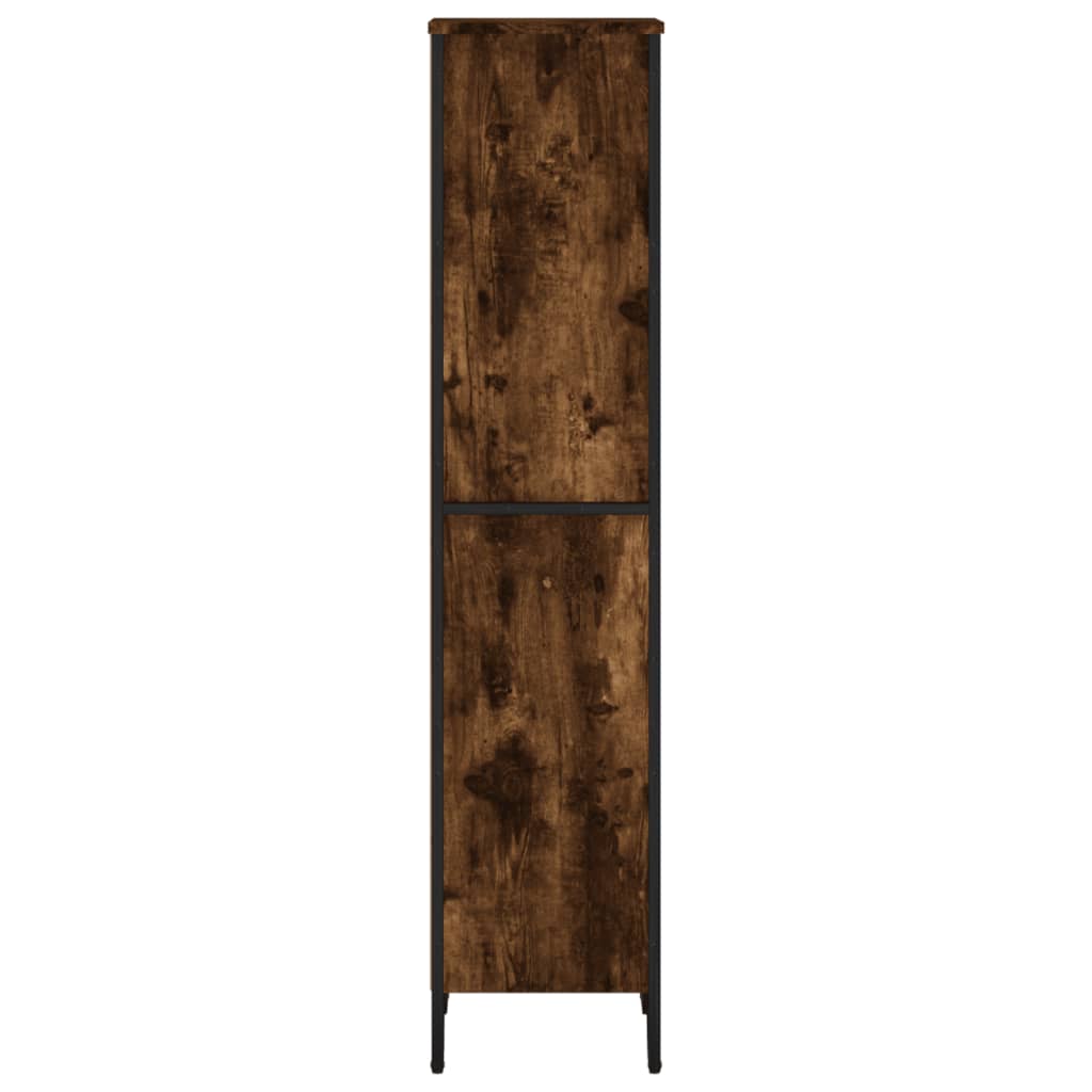 Bibliothèque chêne fumé 50x31x137,5 cm bois d'ingénierie - XIOS