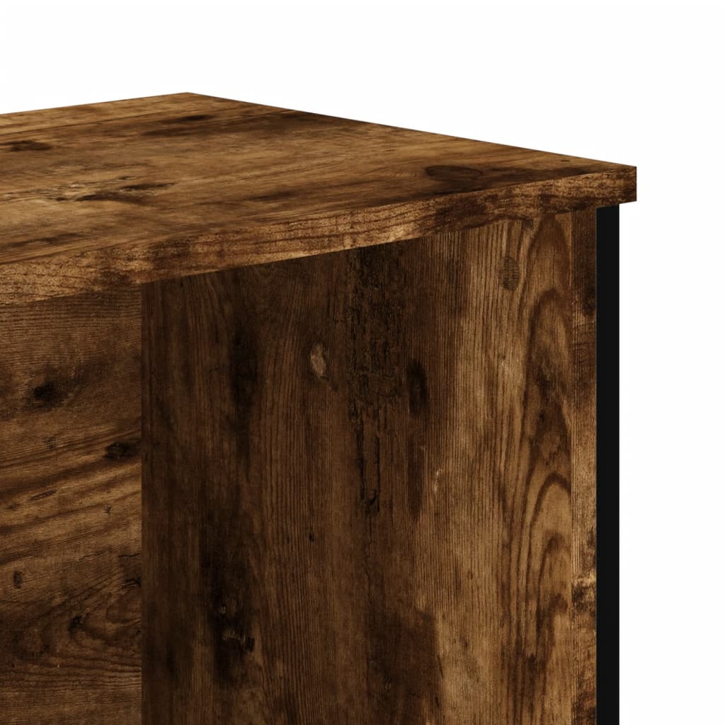 Bibliothèque chêne fumé 50x31x137,5 cm bois d'ingénierie - XIOS