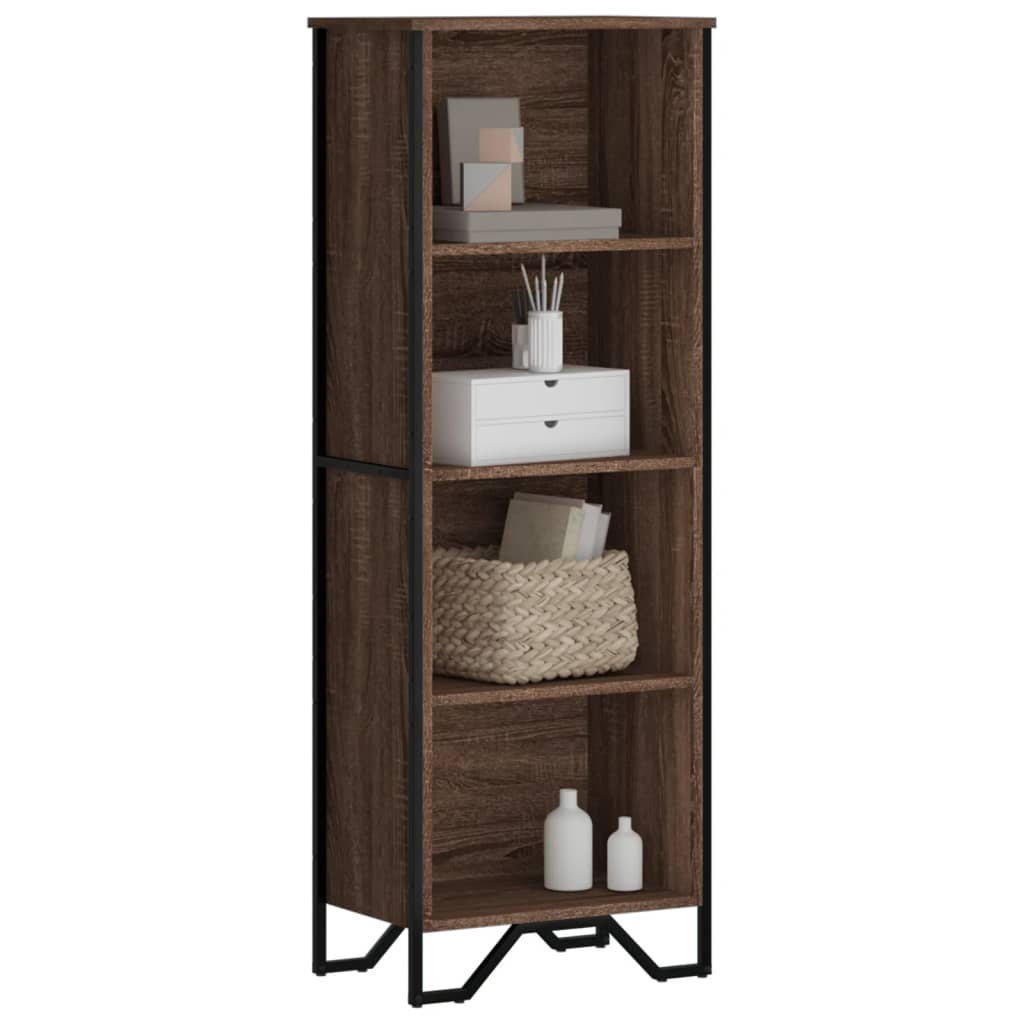 Bibliothèque chêne marron 50x31x137,5 cm bois d'ingénierie - XIOS