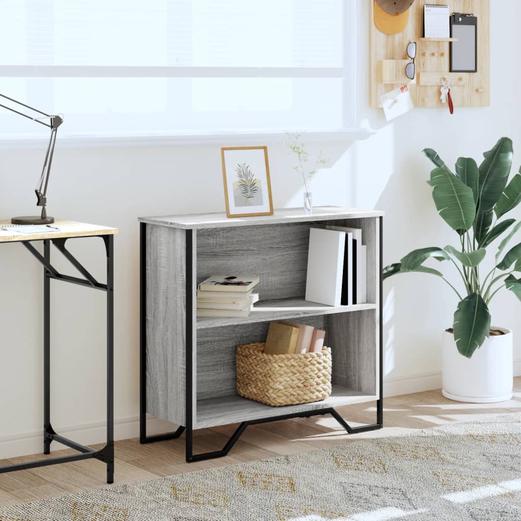 Bibliothèque sonoma gris 80x31x74,5 cm bois d'ingénierie - XIOS