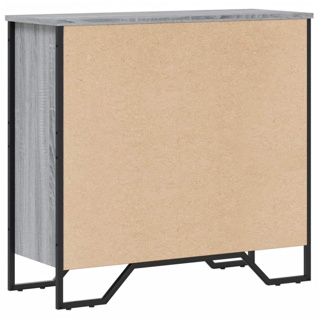 Bibliothèque sonoma gris 80x31x74,5 cm bois d'ingénierie - XIOS