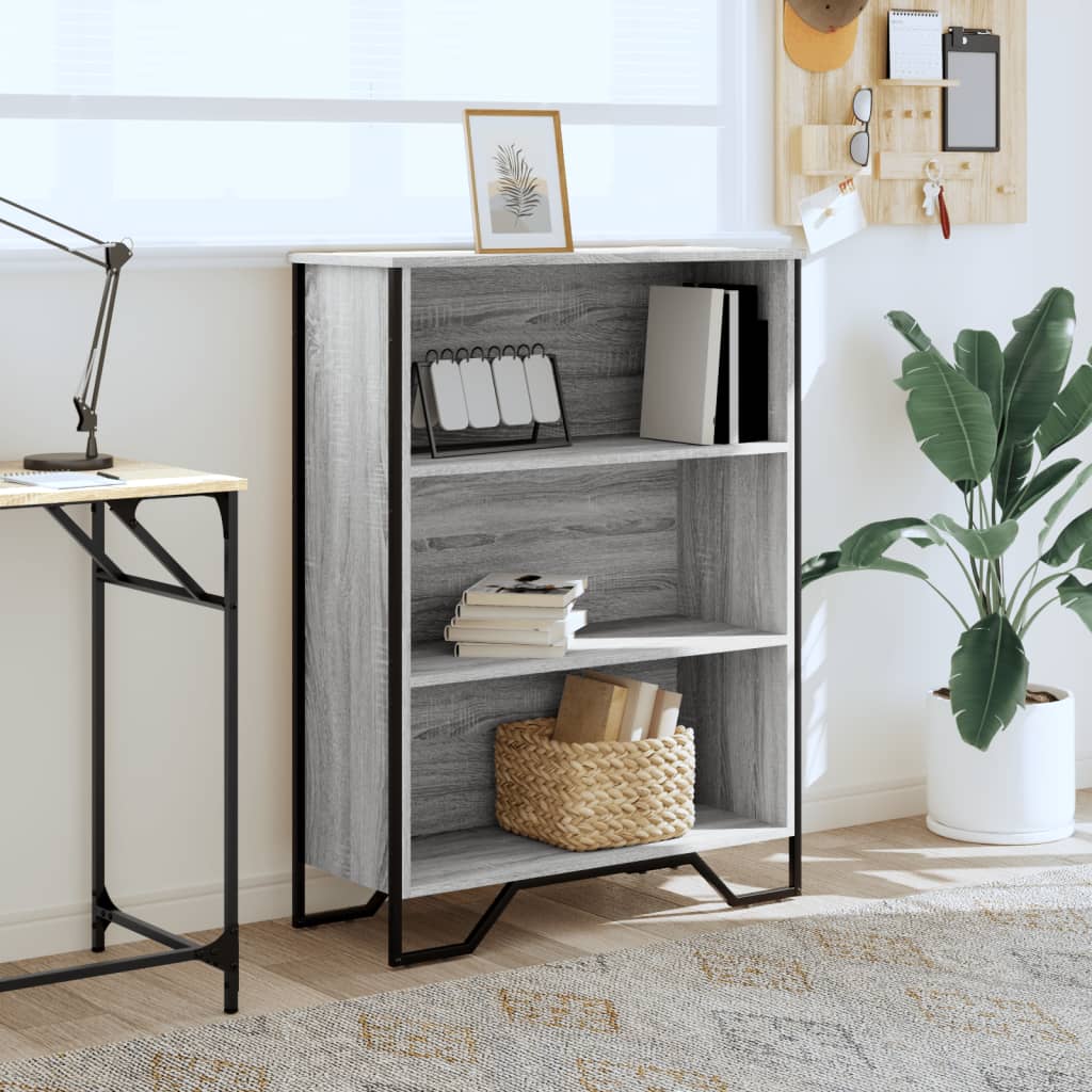 Bibliothèque sonoma gris 80x31x106 cm bois d'ingénierie - XIOS