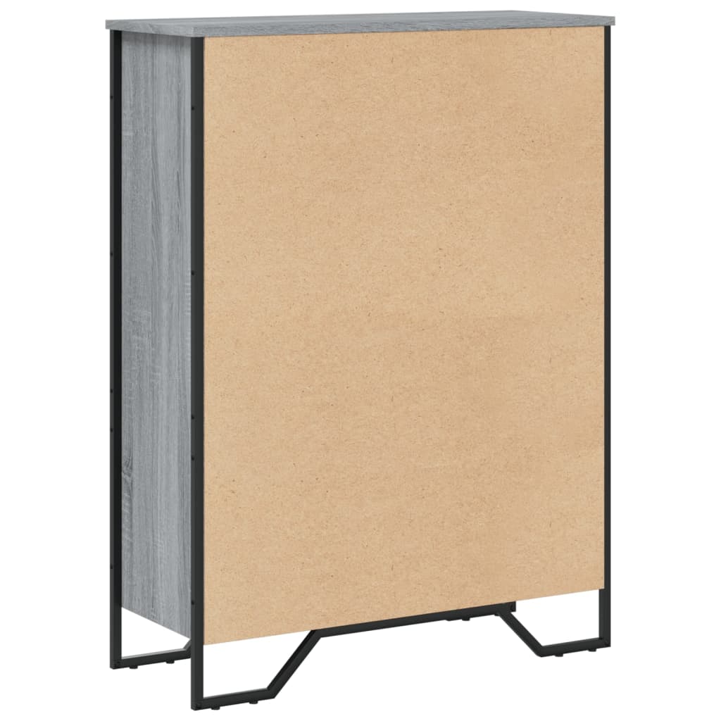 Bibliothèque sonoma gris 80x31x106 cm bois d'ingénierie - XIOS