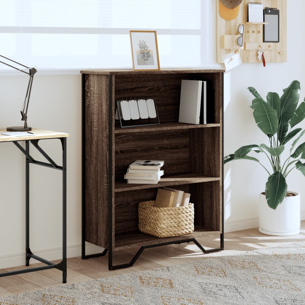 Bibliothèque chêne marron 80x31x106 cm bois d'ingénierie - XIOS