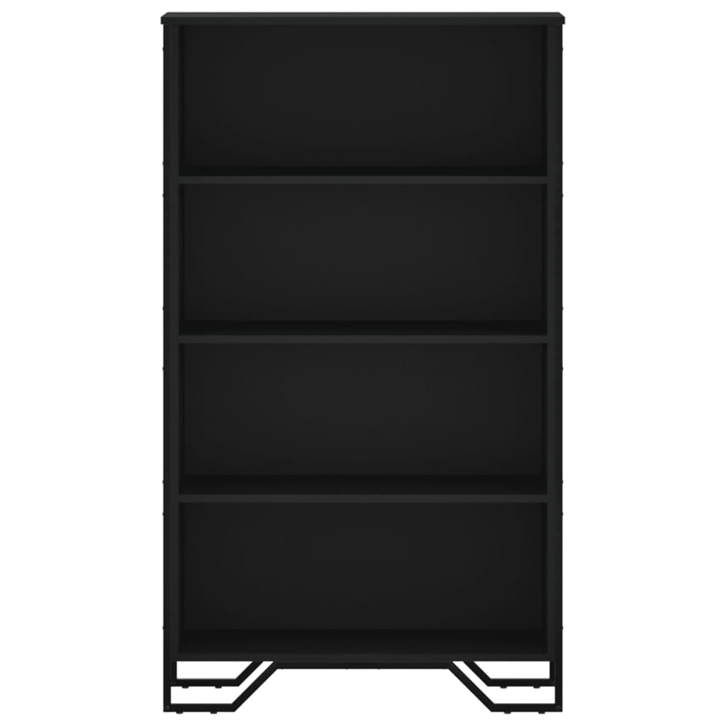 Bibliothèque noir 80x31x137,5 cm bois d'ingénierie - XIOS