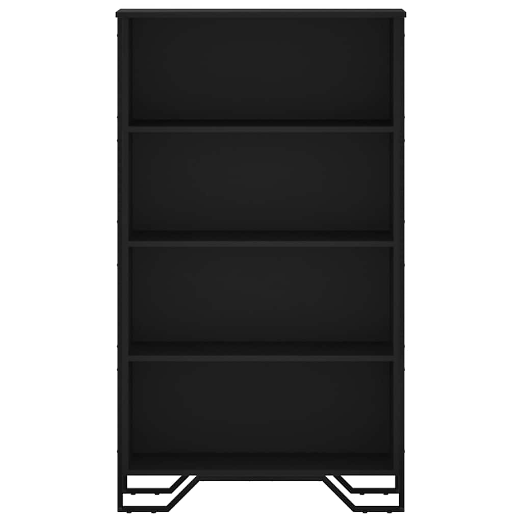 Bibliothèque noir 80x31x137,5 cm bois d'ingénierie - XIOS