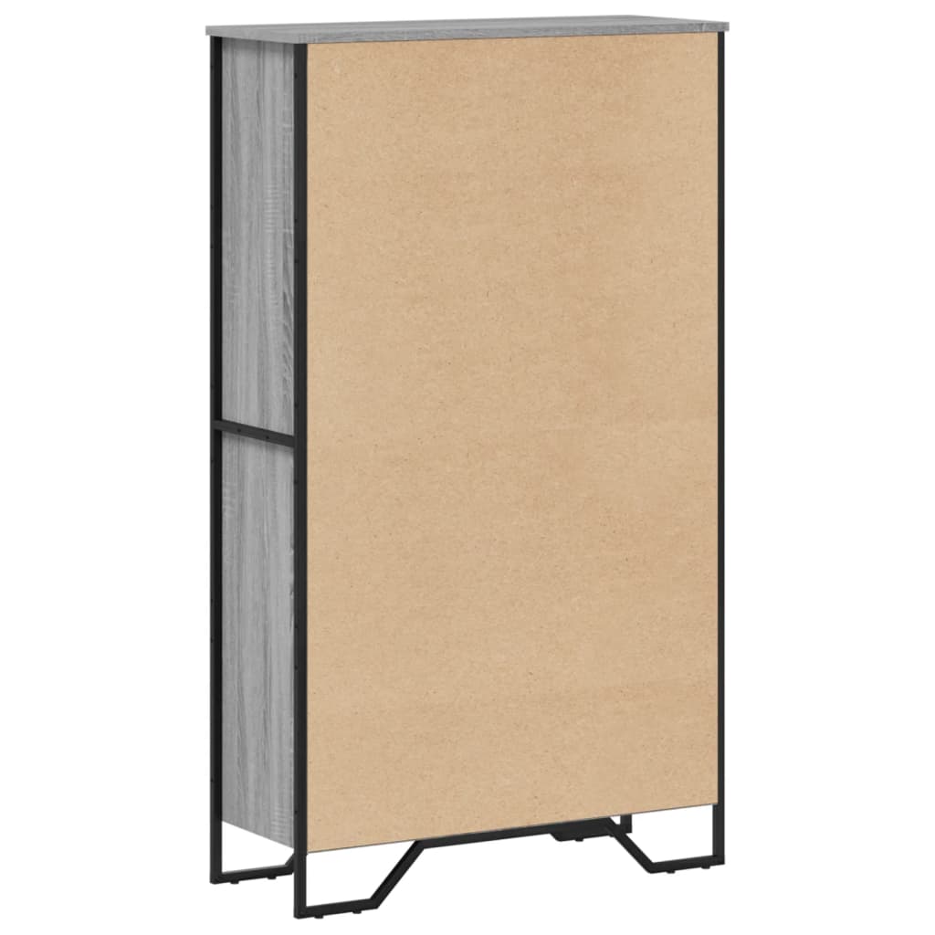 Bibliothèque sonoma gris 80x31x137,5 cm bois d'ingénierie - XIOS