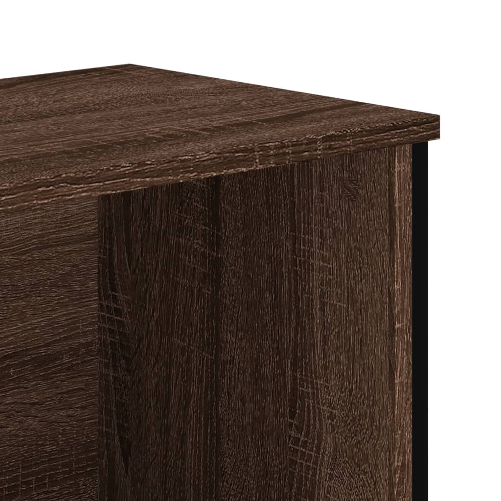 Armoire à chaussures chêne marron 90x38x45,5 cm bois ingénierie - XIOS