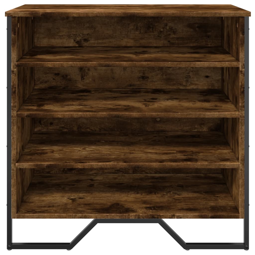 Armoire à chaussures chêne fumé 80x38x78 cm bois d'ingénierie - XIOS