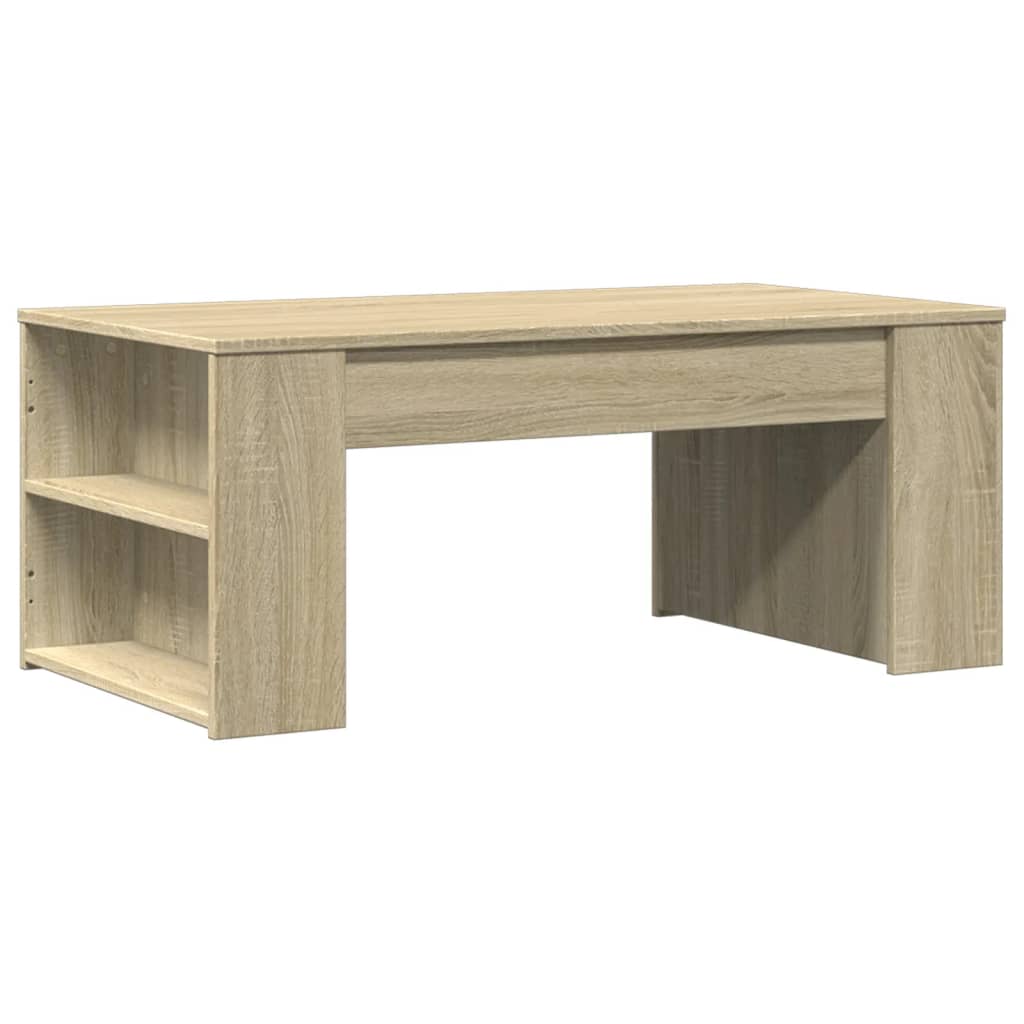 Table basse chêne sonoma 102x55x42 cm bois d'ingénierie - XIOS