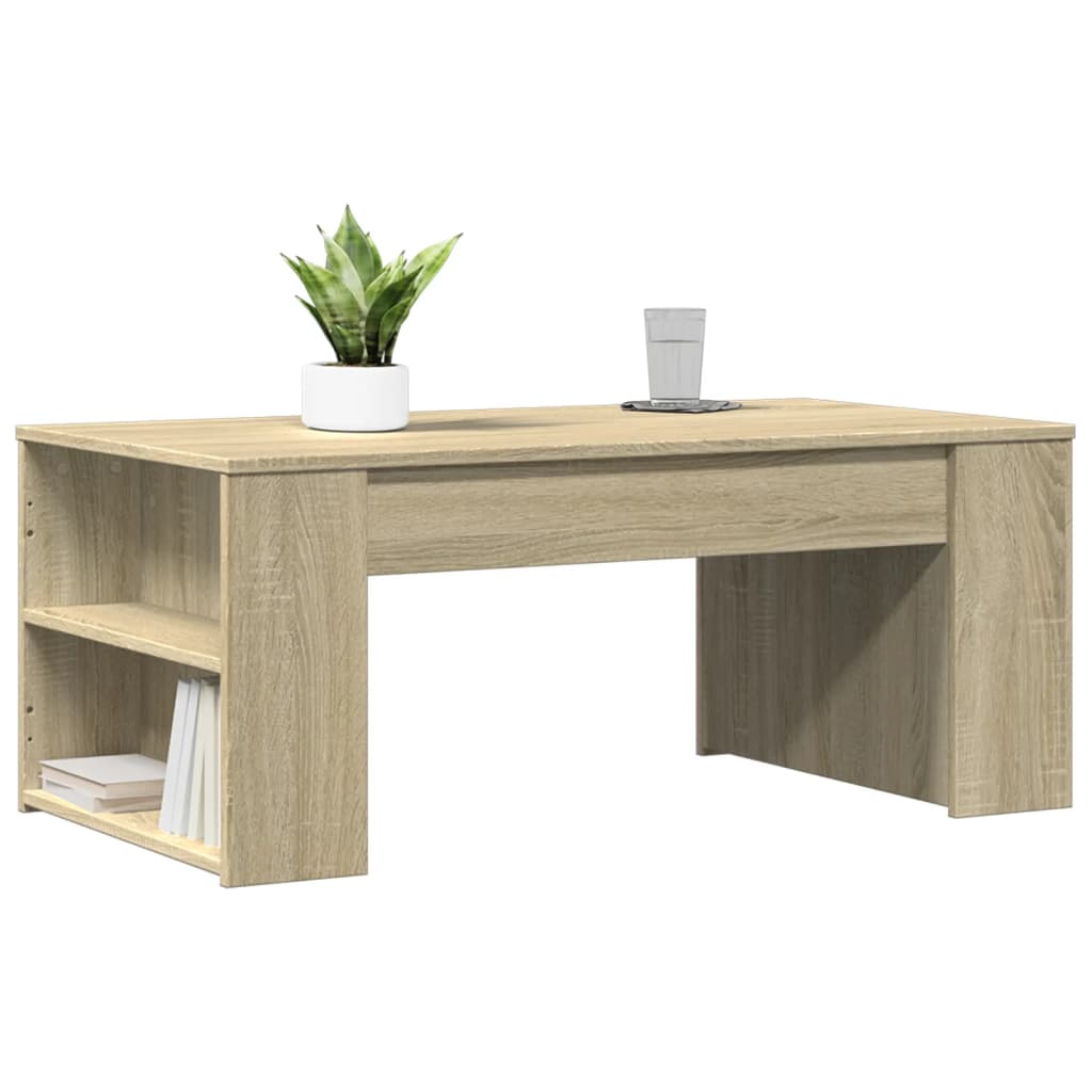 Table basse chêne sonoma 102x55x42 cm bois d'ingénierie - XIOS