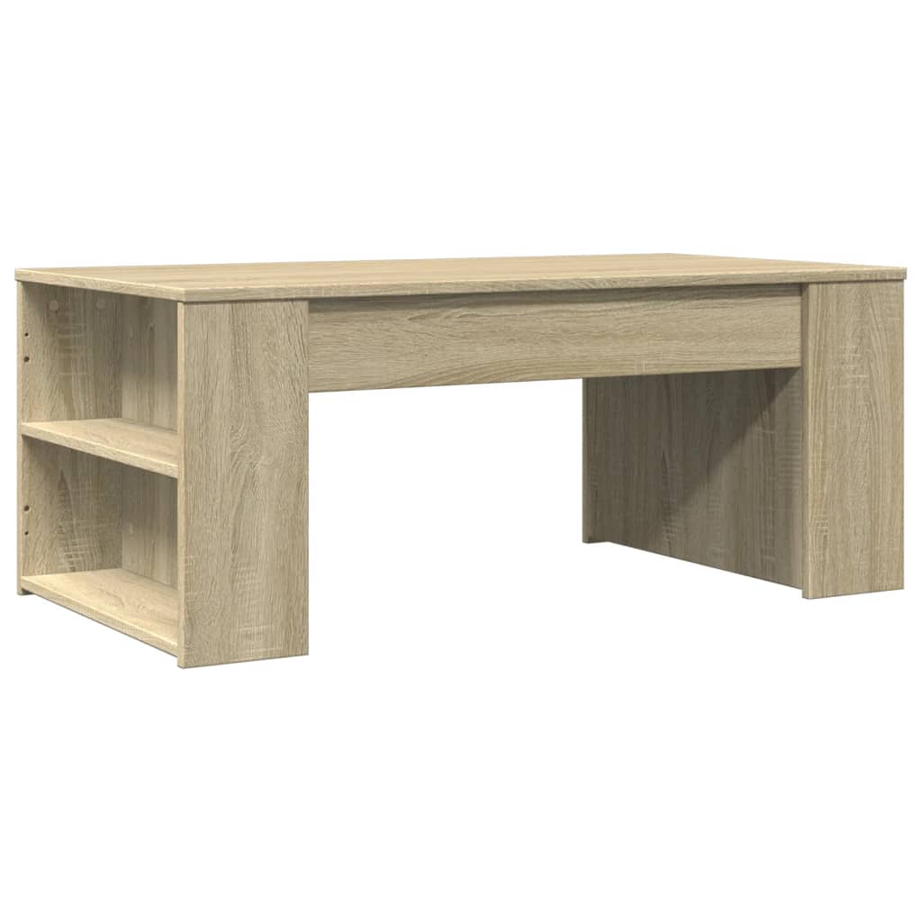 Table basse chêne sonoma 102x55x42 cm bois d'ingénierie - XIOS