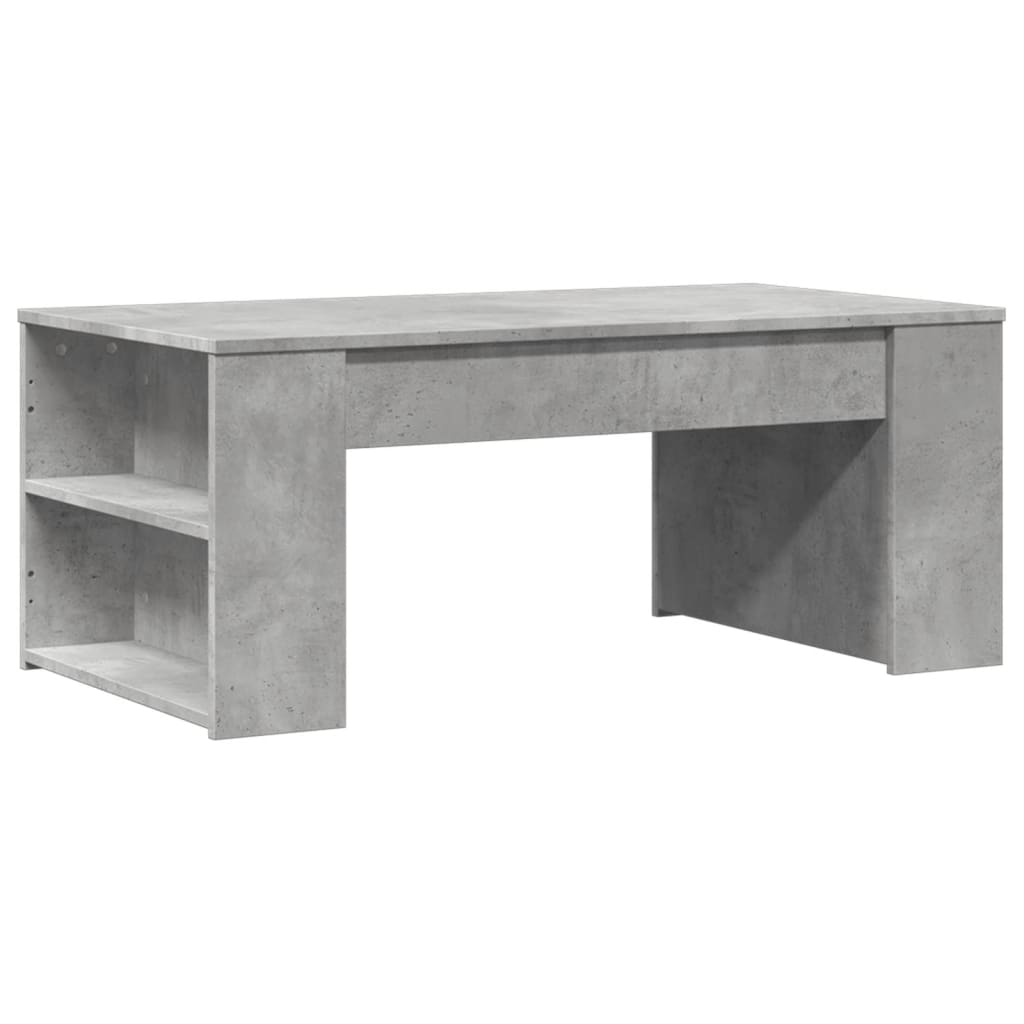 Table basse gris béton 102x55x42 cm bois d'ingénierie - XIOS