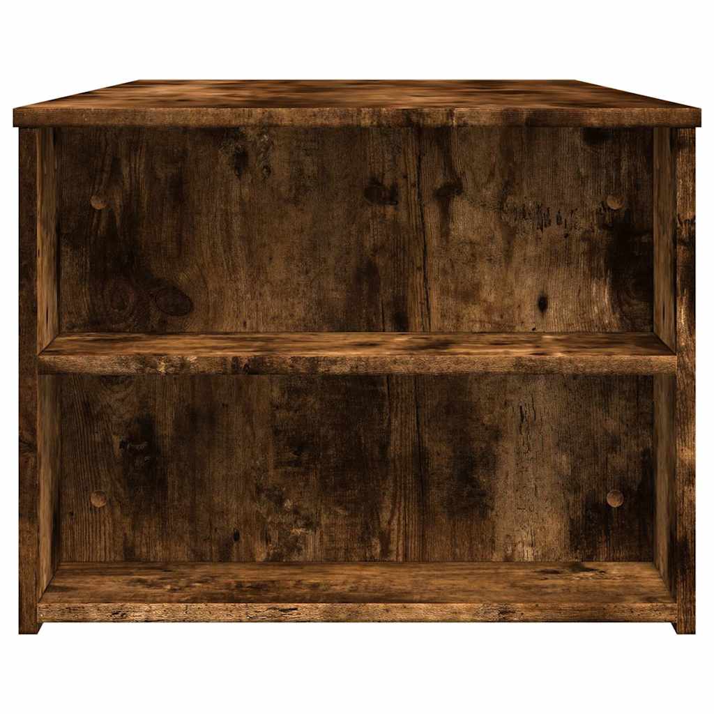 Table basse chêne fumé 102x55x42 cm bois d'ingénierie - XIOS