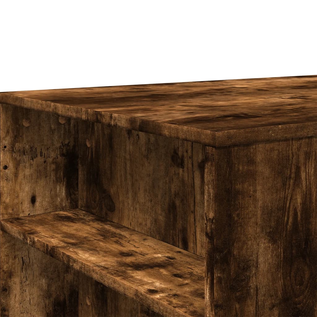 Table basse chêne fumé 102x55x42 cm bois d'ingénierie - XIOS