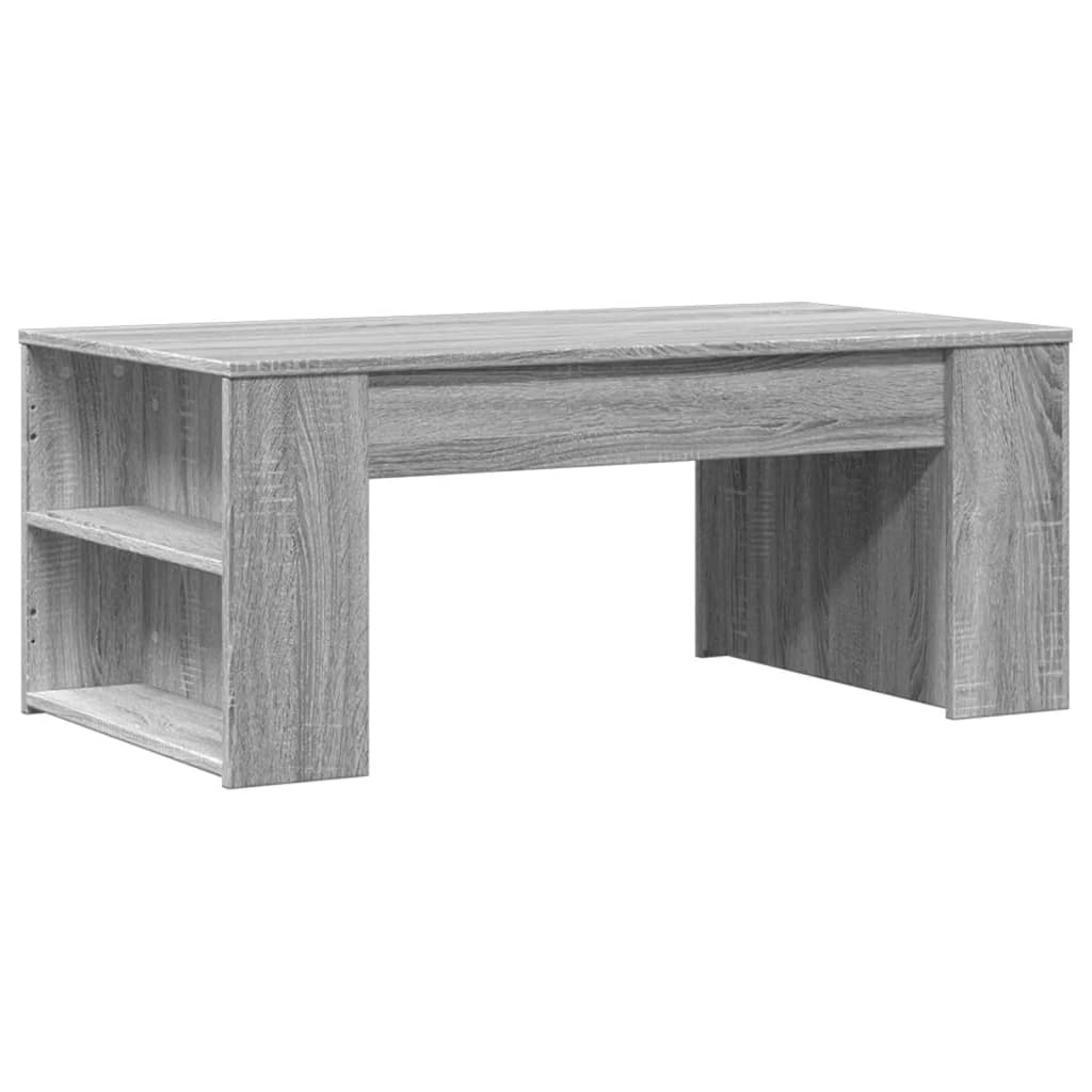 Table basse sonoma gris 102x55x42 cm bois d'ingénierie - XIOS