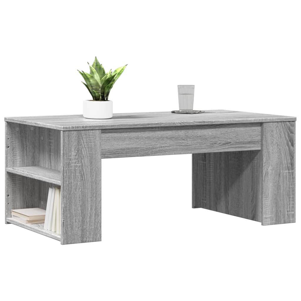 Table basse sonoma gris 102x55x42 cm bois d'ingénierie - XIOS