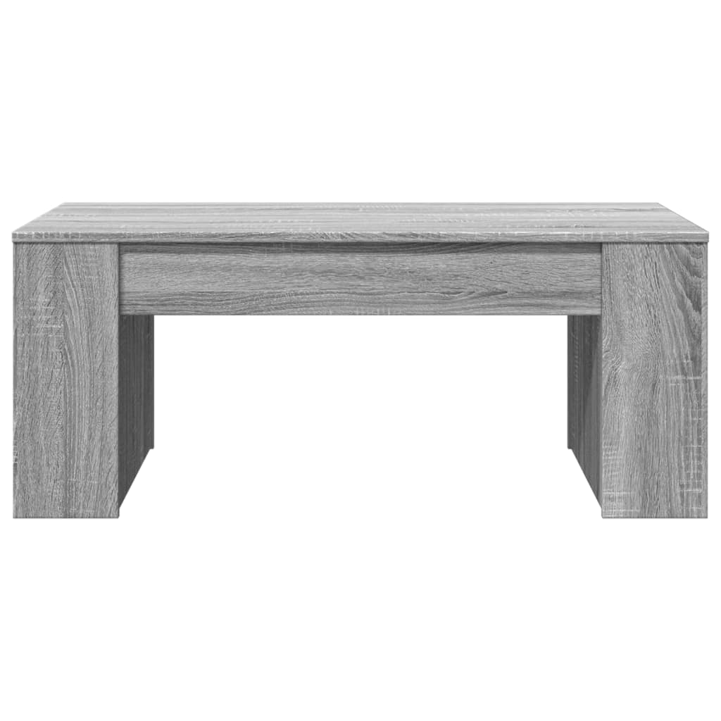 Table basse sonoma gris 102x55x42 cm bois d'ingénierie - XIOS
