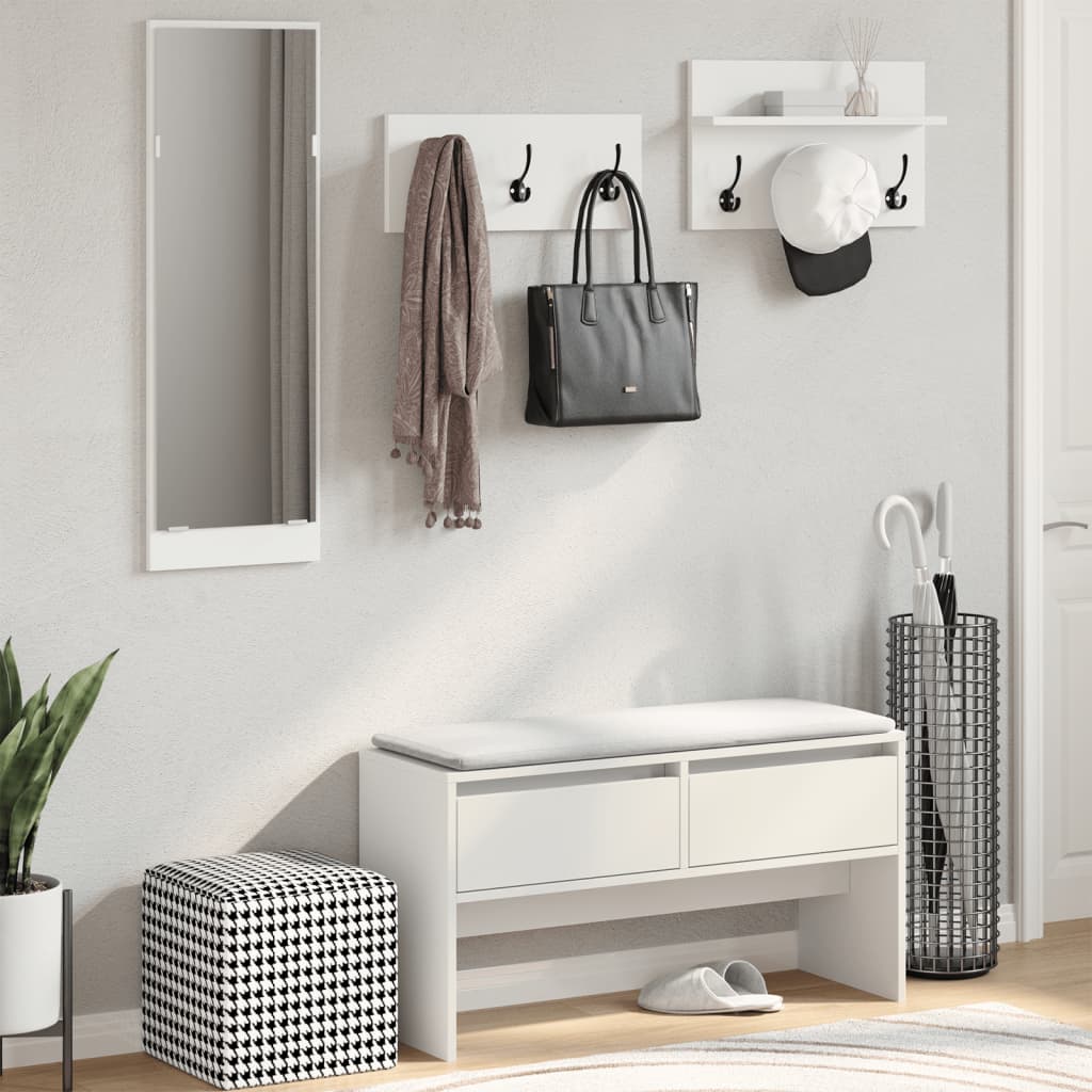 Ensemble de meubles de couloir 4 pcs blanc bois d'ingénierie - XIOS