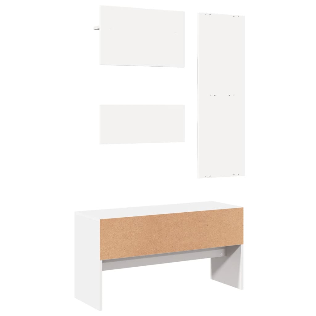 Ensemble de meubles de couloir 4 pcs blanc bois d'ingénierie - XIOS