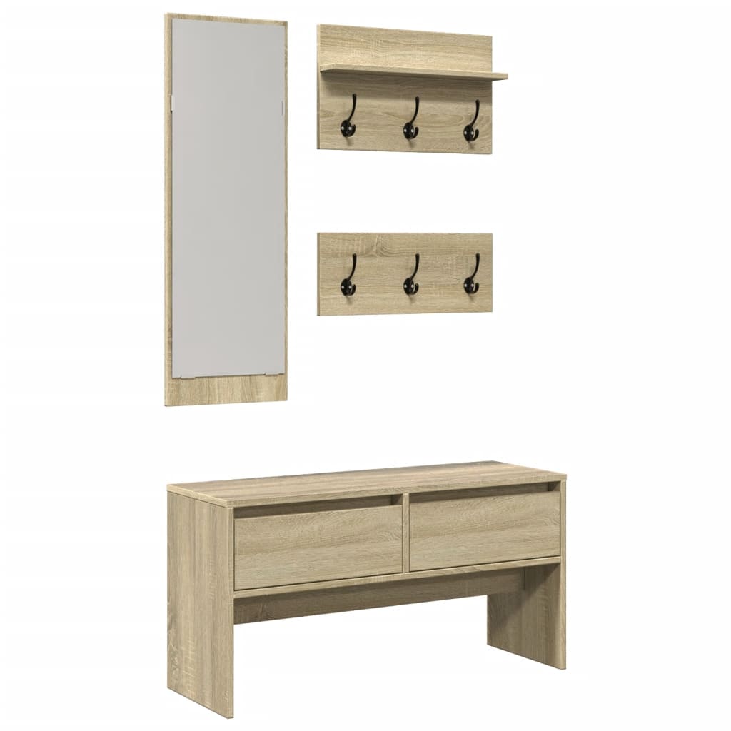 Ensemble de meubles de couloir 4 pcs chêne sonoma - XIOS