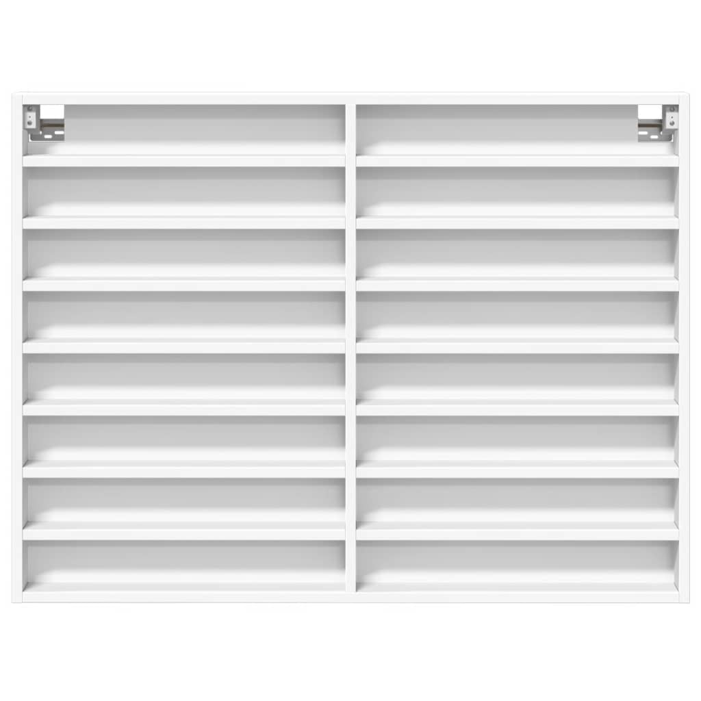 Armoire à vitrine blanc 100x8,5x75 cm bois d'ingénierie - XIOS