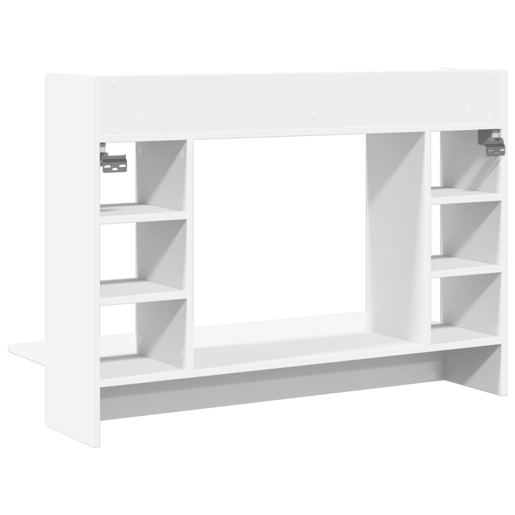 Bureau mural blanc 105x48x75 cm bois d'ingénierie - XIOS