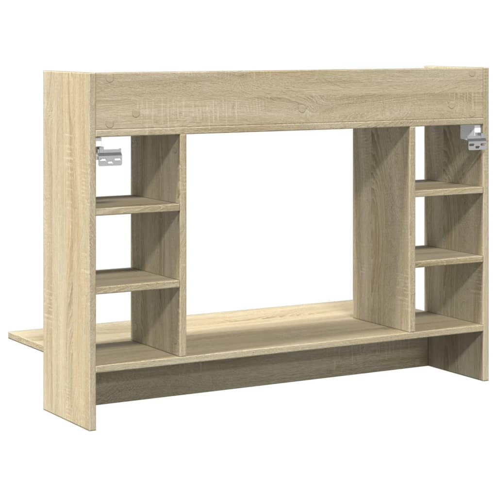 Bureau mural chêne sonoma 105x48x75 cm bois d'ingénierie - XIOS
