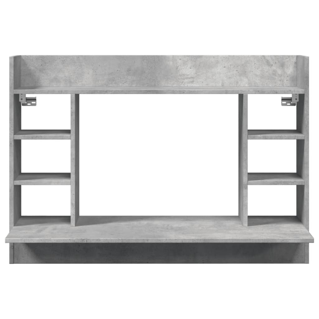 Bureau mural gris béton 105x48x75 cm bois d'ingénierie - XIOS