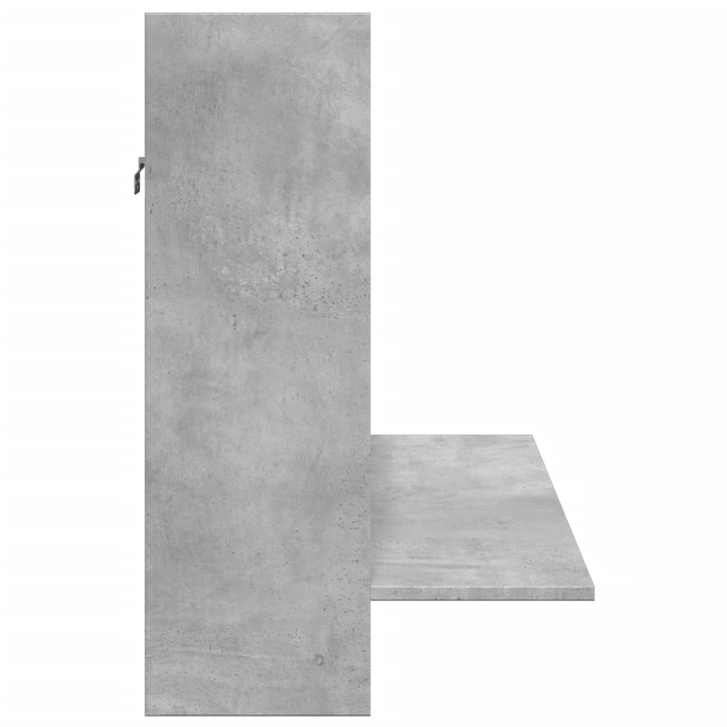 Bureau mural gris béton 105x48x75 cm bois d'ingénierie - XIOS