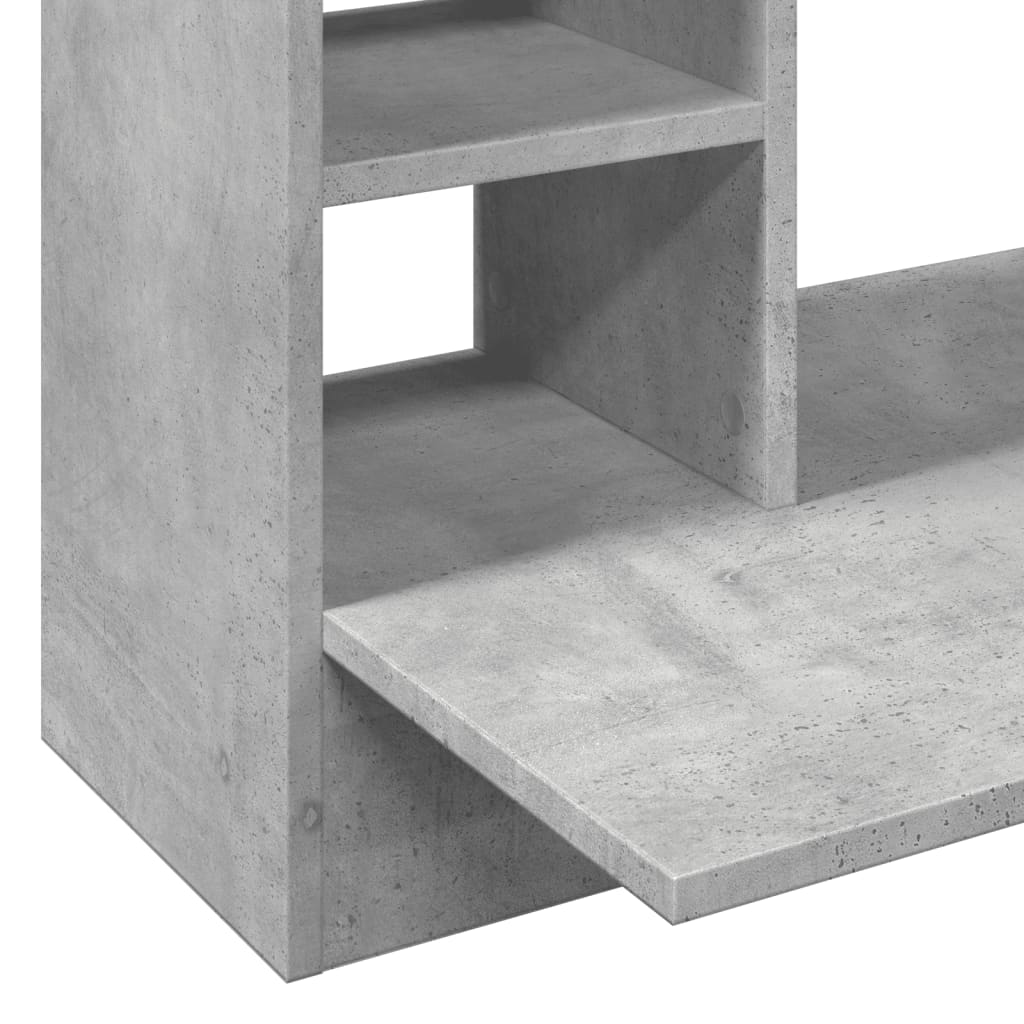 Bureau mural gris béton 105x48x75 cm bois d'ingénierie - XIOS