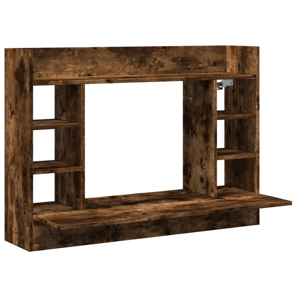 Bureau mural chêne fumé 105x48x75 cm bois d'ingénierie - XIOS