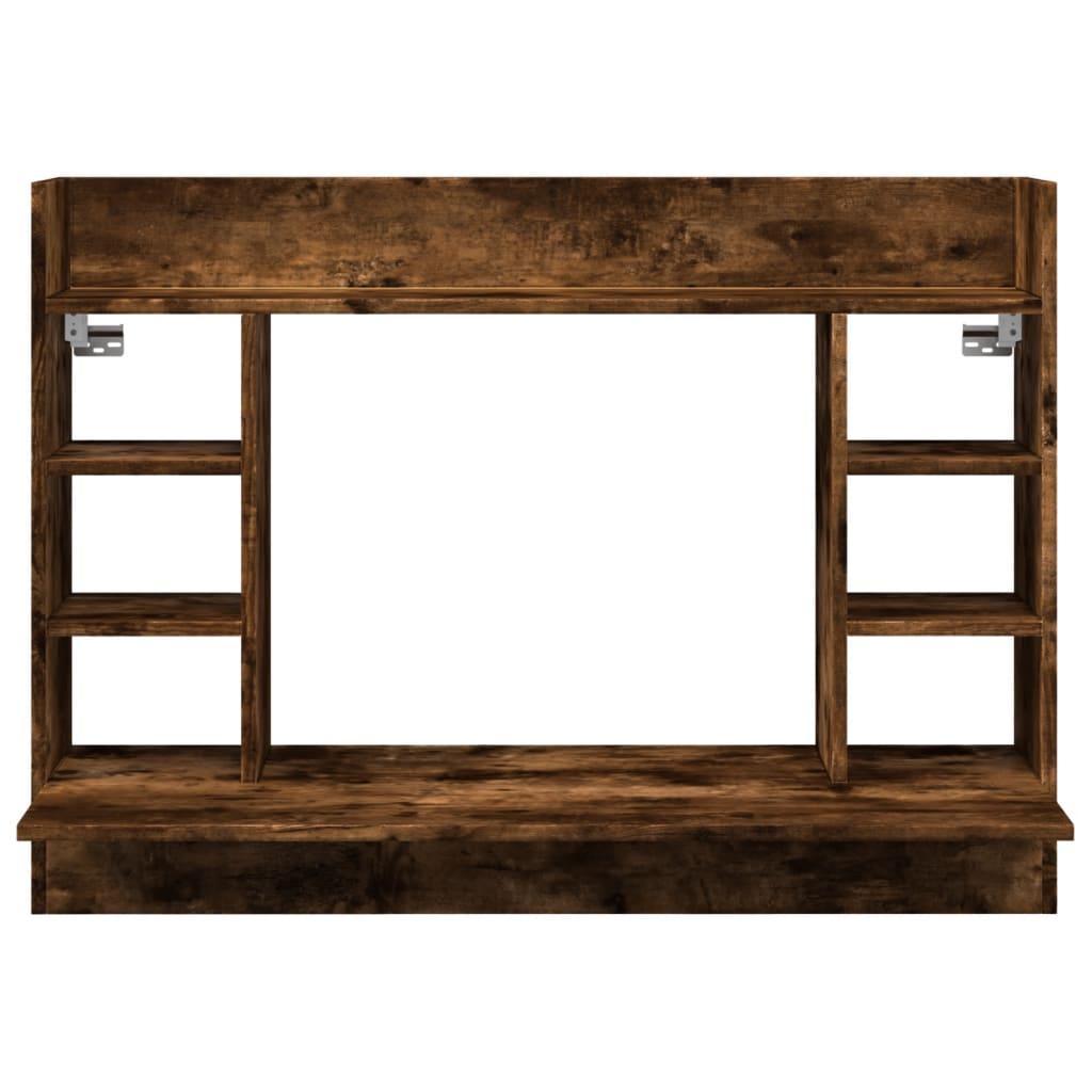 Bureau mural chêne fumé 105x48x75 cm bois d'ingénierie - XIOS