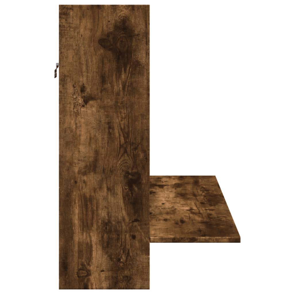 Bureau mural chêne fumé 105x48x75 cm bois d'ingénierie - XIOS