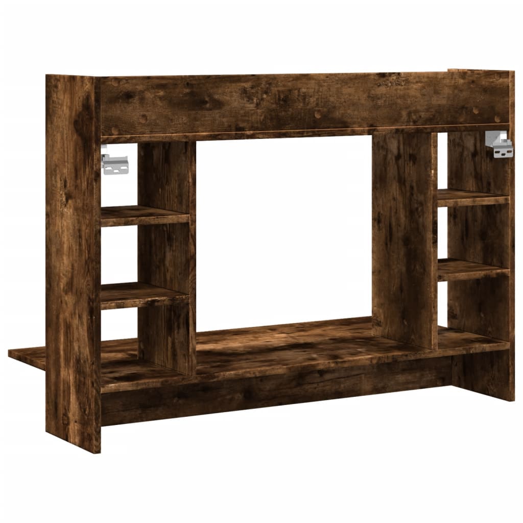 Bureau mural chêne fumé 105x48x75 cm bois d'ingénierie - XIOS