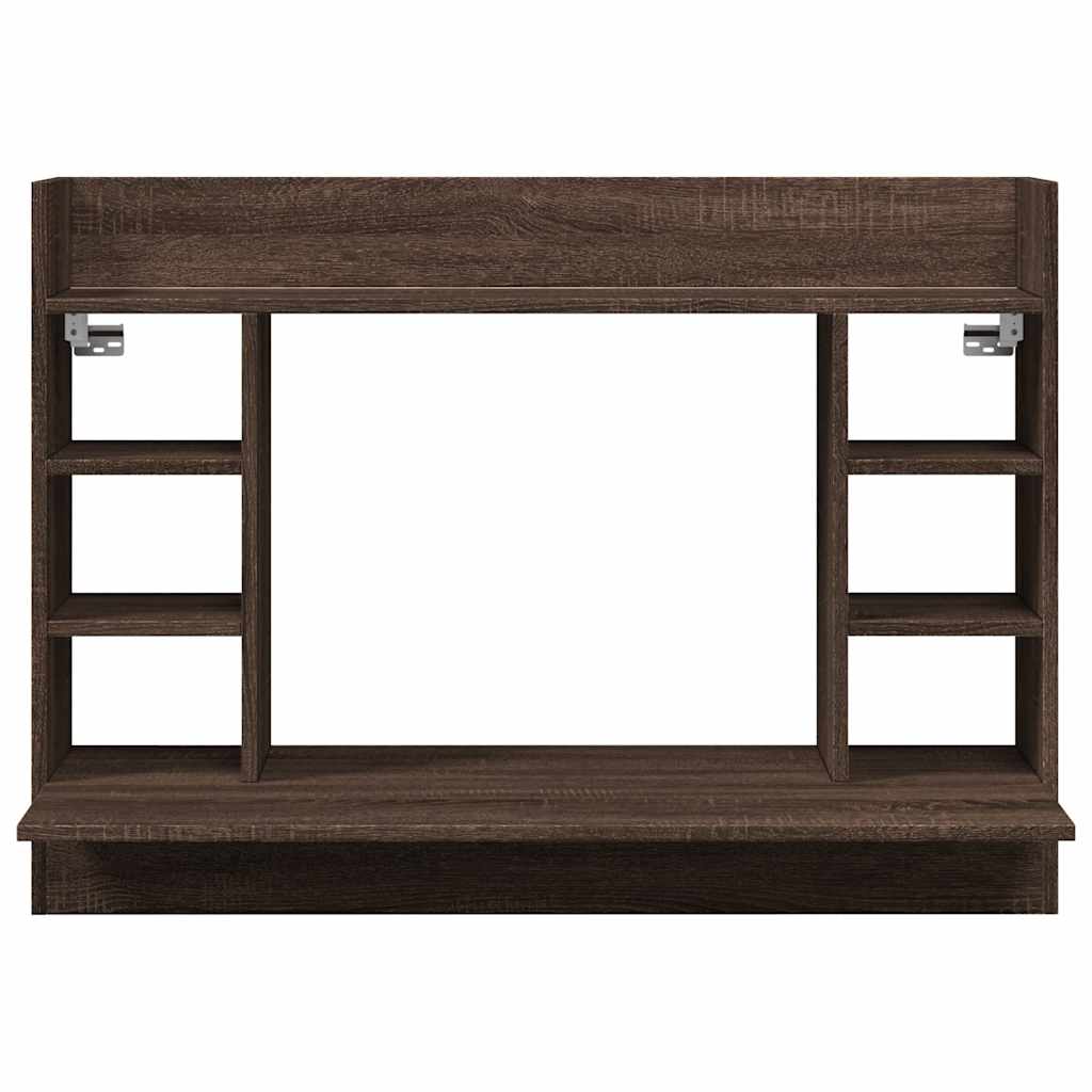 Bureau mural chêne marron 105x48x75 cm bois d'ingénierie - XIOS