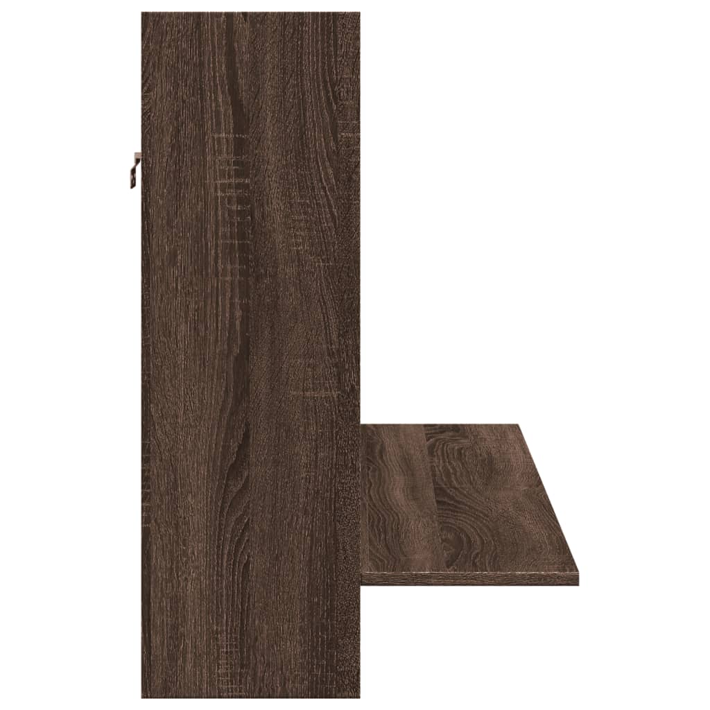 Bureau mural chêne marron 105x48x75 cm bois d'ingénierie - XIOS