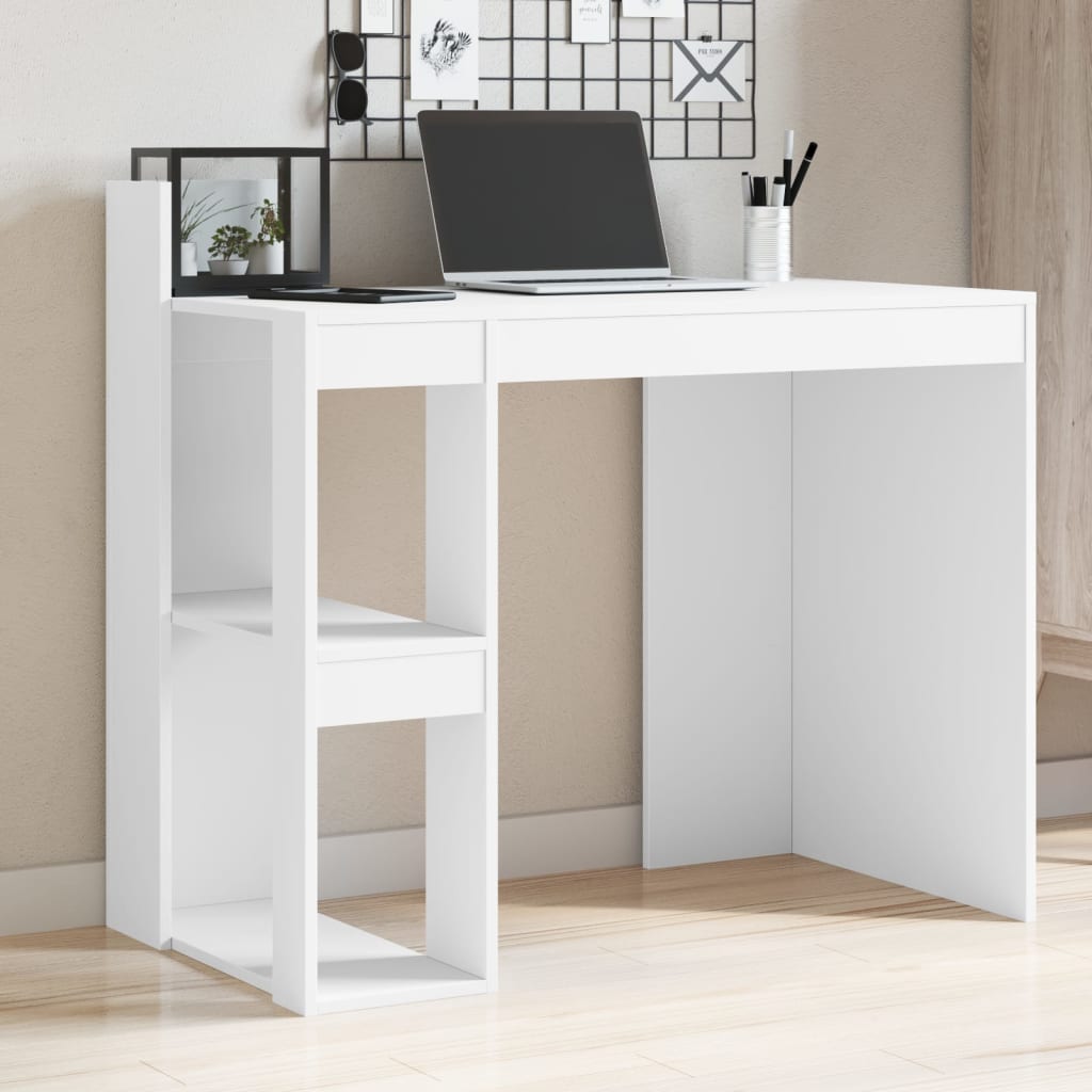 Bureau blanc 103,5x56,5x94 cm bois d'ingénierie - XIOS