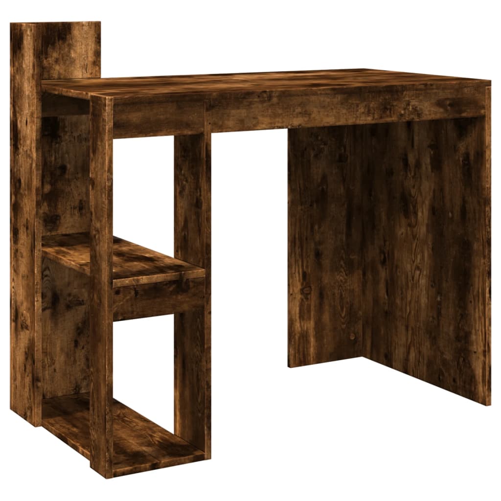 Bureau chêne fumé 103,5x56,5x94 cm bois d'ingénierie - XIOS