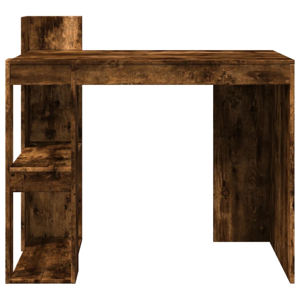 Bureau chêne fumé 103,5x56,5x94 cm bois d'ingénierie - XIOS