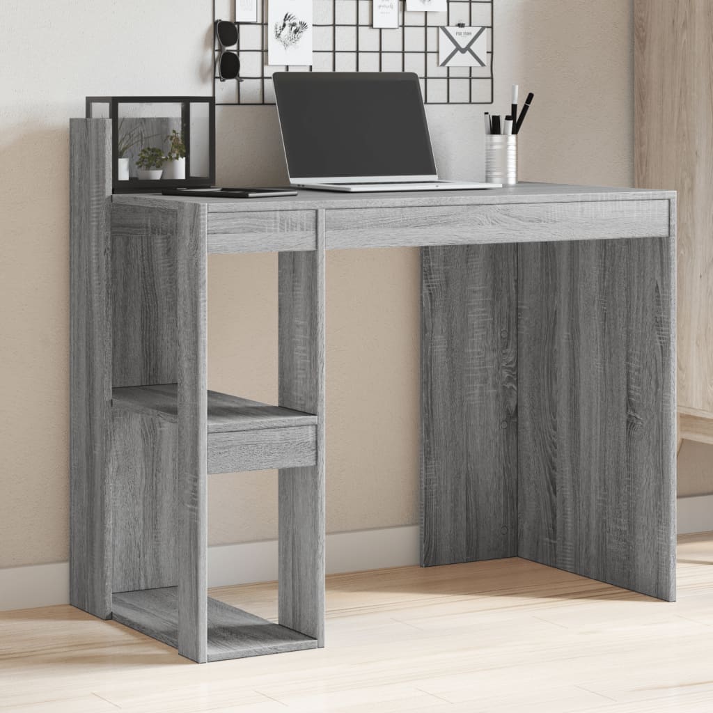 Bureau sonoma gris 103,5x56,5x94 cm bois d'ingénierie - XIOS