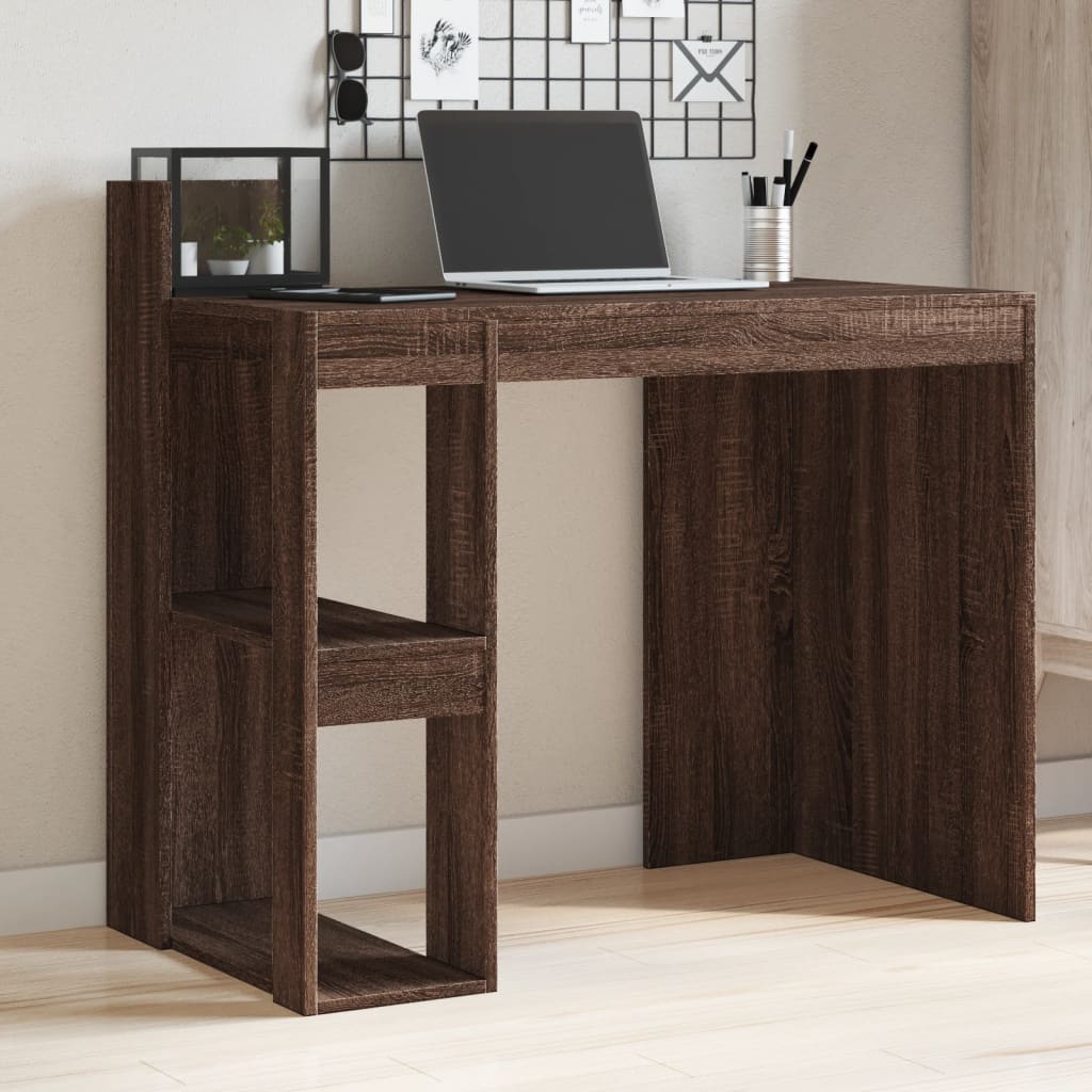 Bureau chêne marron 103,5x56,5x94 cm bois d'ingénierie - XIOS